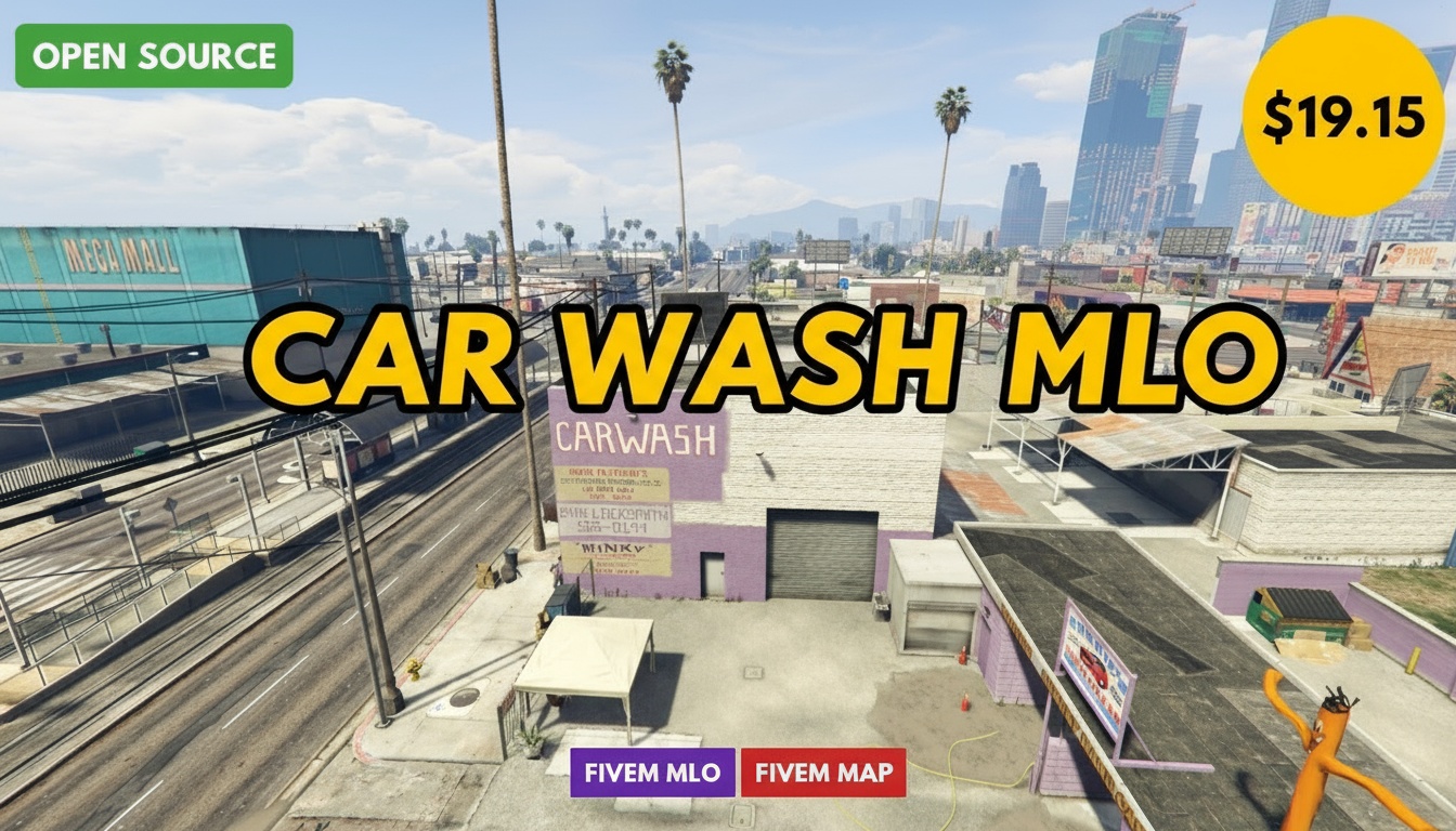 Fivem Car Wash MLO | Best Open Source Vehicle Cleaning Facility