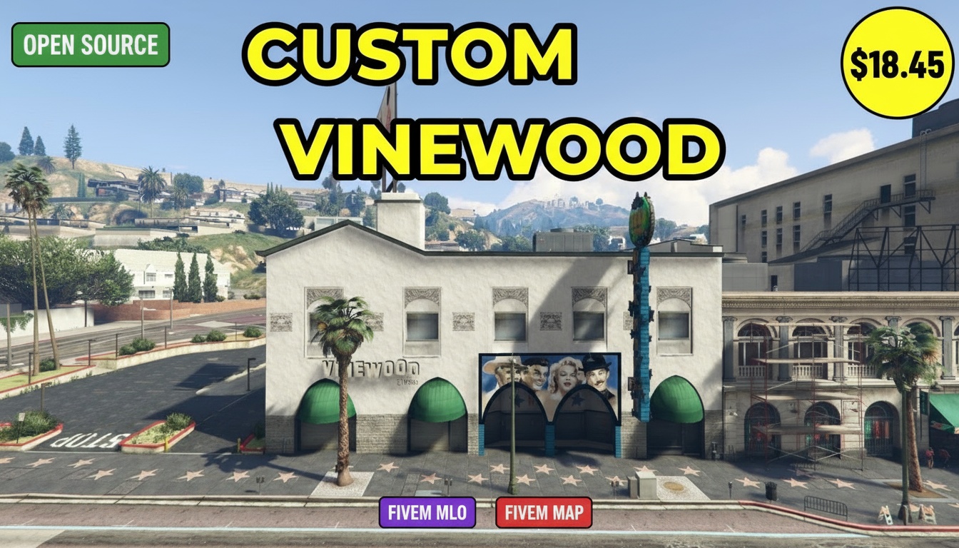 Fivem Custom VineWood | Best Open Source Vinewood Area & Entertainment District