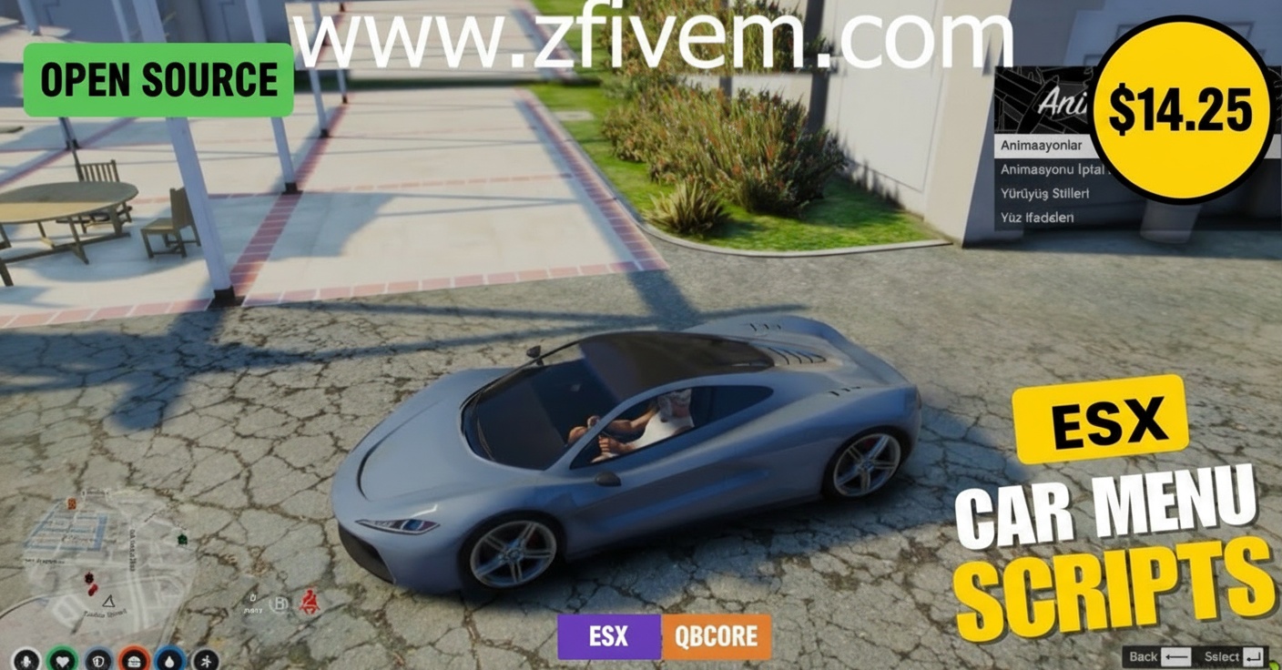 Esx Car Menu Scripts | Vehicle Control & Management System | $14.25 | Open Source