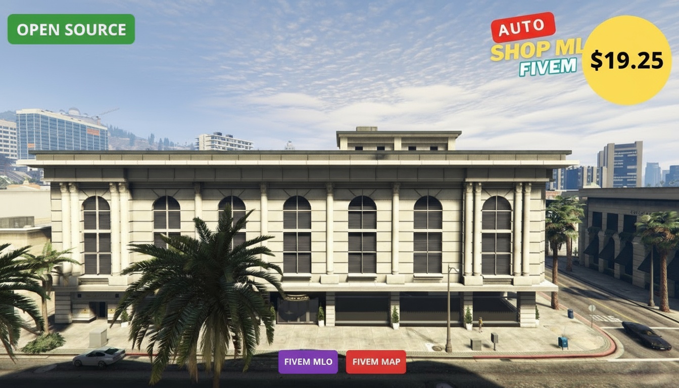 Auto Shop MLO Fivem | Best Open Source Mechanic Shop & Car Dealership MLO